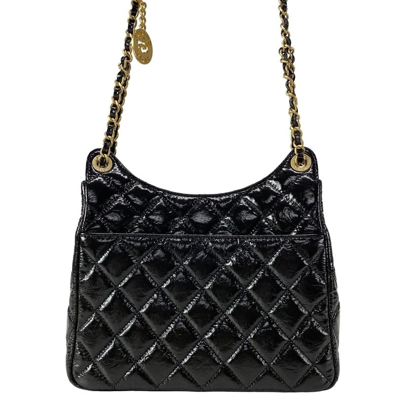 Chanel Shoulder Bag Excellent Condition Hobo Bag Matelasse As4322 Black