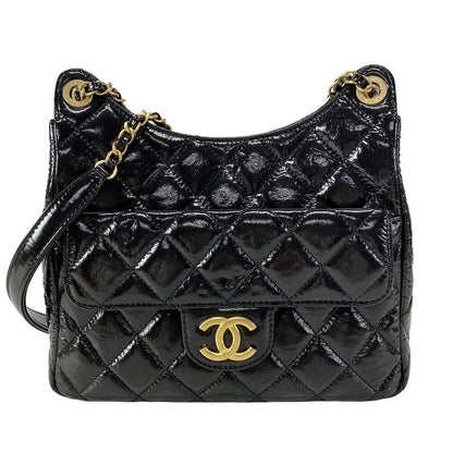 Chanel Shoulder Bag Excellent Condition Hobo Bag Matelasse As4322 Black