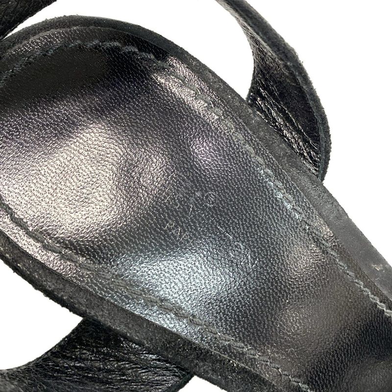 Louis Vuitton Sandals 37 Podium Line Platform Sandals Brown Black and Gold