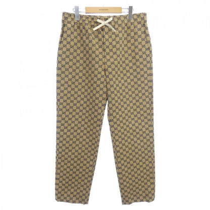 Gucci Leather GG Canvas Pants with Interlocking G 658090 Z8aov Pants