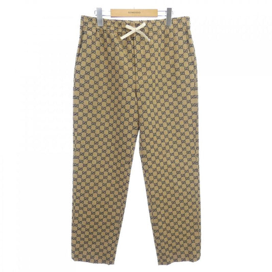 Gucci Leather GG Canvas Pants with Interlocking G 658090 Z8aov Pants