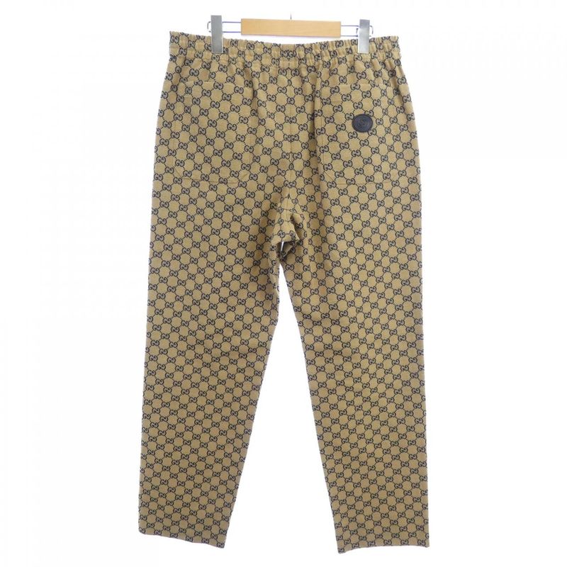 Gucci Leather GG Canvas Pants with Interlocking G 658090 Z8aov Pants