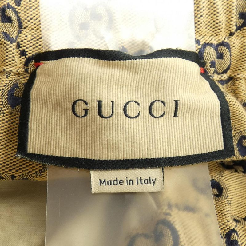 Gucci Leather GG Canvas Pants with Interlocking G 658090 Z8aov Pants