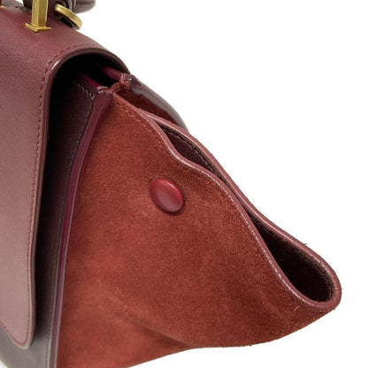 Celine Handbag Trapeze Small Bordeaux Leather