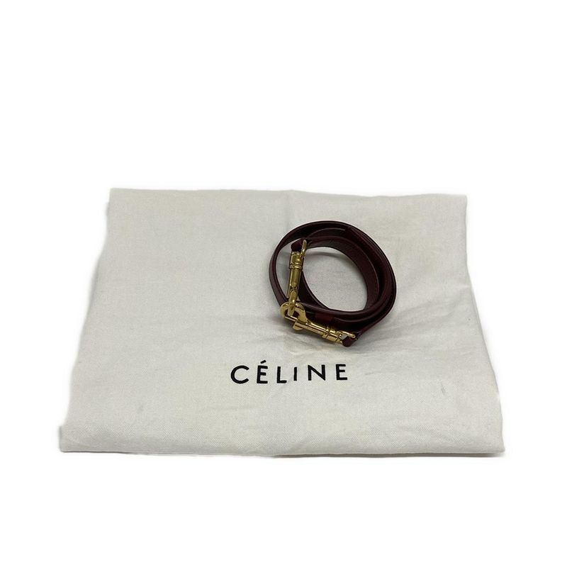 Celine Handbag Trapeze Small Bordeaux Leather