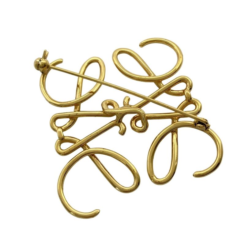 Loewe Brooch - Anagram Brooch - Gold Anagram