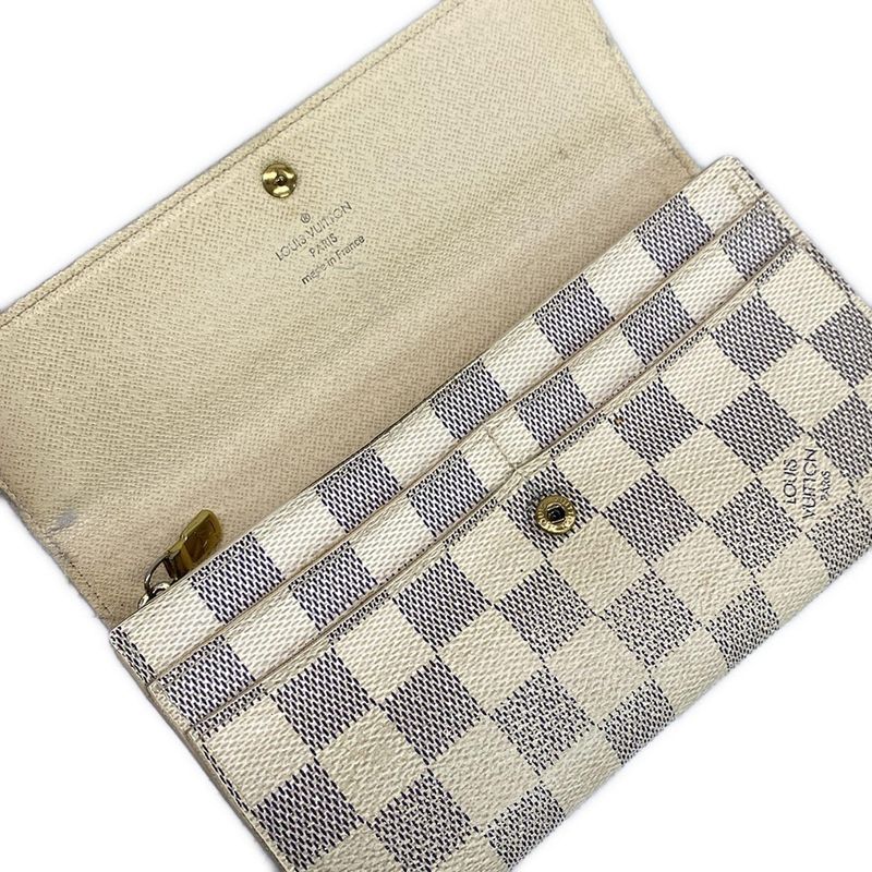 Louis Vuitton Damier Portefeuille Sarah Nm2 N61735 Azure Long Wallet