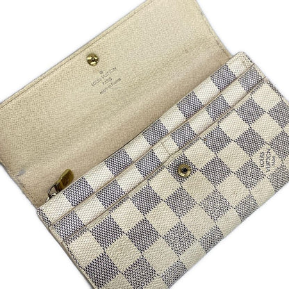 Louis Vuitton Damier Portefeuille Sarah Nm2 N61735 Azure Long Wallet