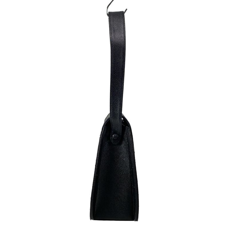 Chanel Shoulder Bag Trapezoid Bag Matelasse Black Flap Bag Gold Hardware