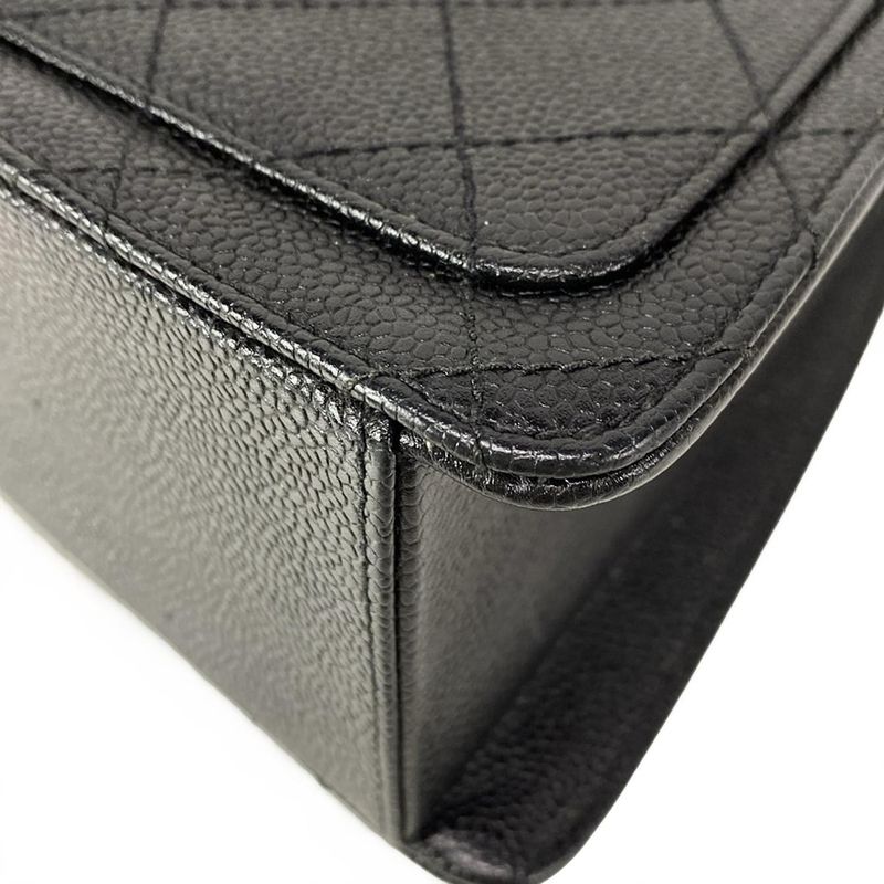 Chanel Shoulder Bag Trapezoid Bag Matelasse Black Flap Bag Gold Hardware