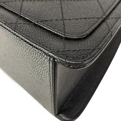 Chanel Shoulder Bag Trapezoid Bag Matelasse Black Flap Bag Gold Hardware