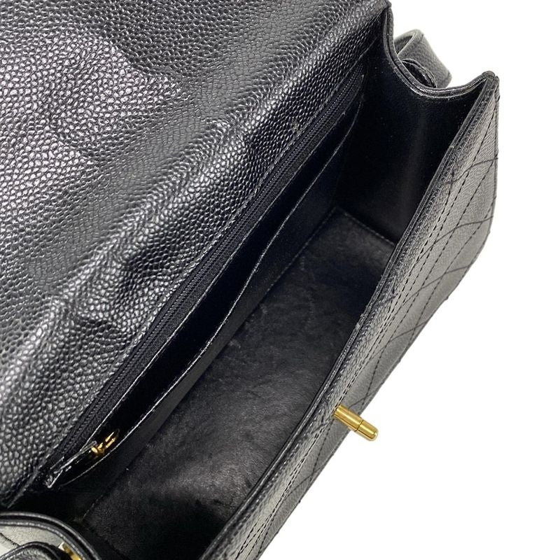 Chanel Shoulder Bag Trapezoid Bag Matelasse Black Flap Bag Gold Hardware