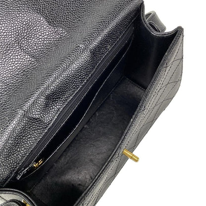 Chanel Shoulder Bag Trapezoid Bag Matelasse Black Flap Bag Gold Hardware