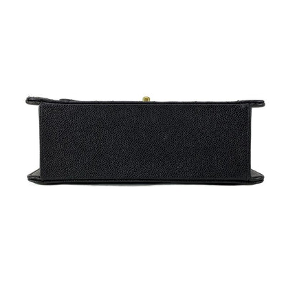 Chanel Shoulder Bag Trapezoid Bag Matelasse Black Flap Bag Gold Hardware