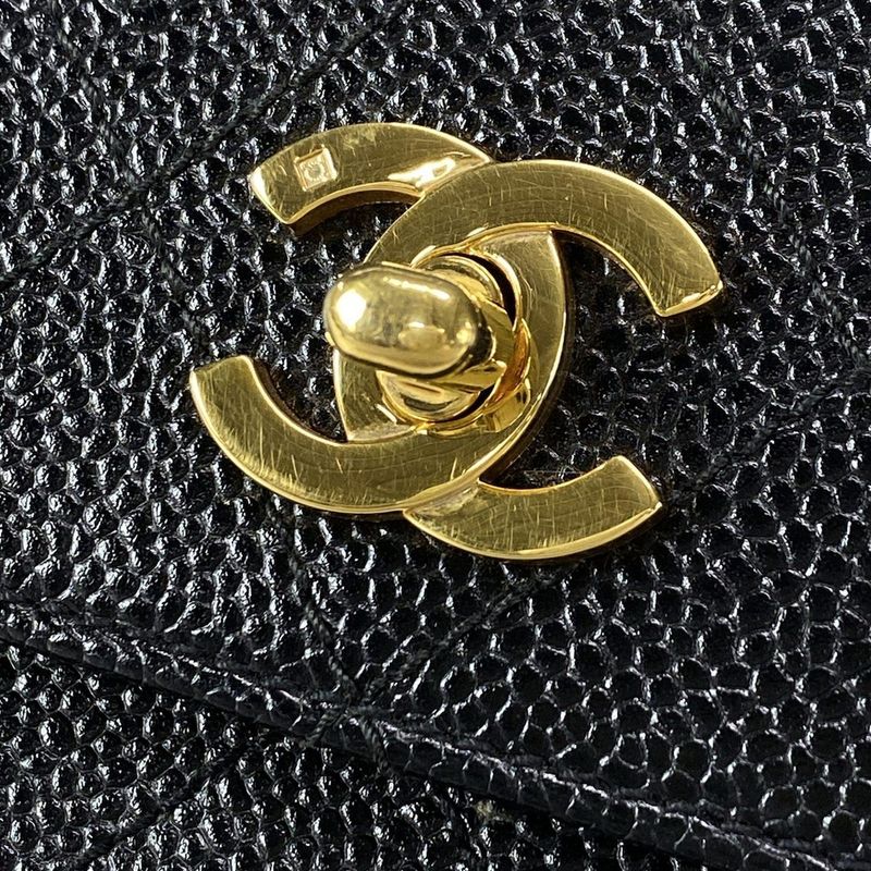 Chanel Shoulder Bag Trapezoid Bag Matelasse Black Flap Bag Gold Hardware