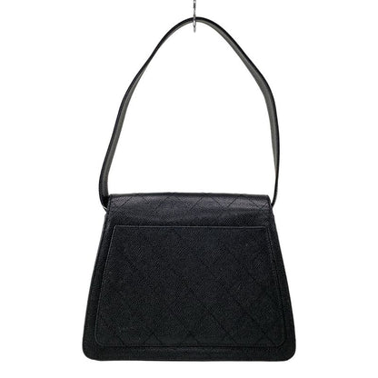 Chanel Shoulder Bag Trapezoid Bag Matelasse Black Flap Bag Gold Hardware