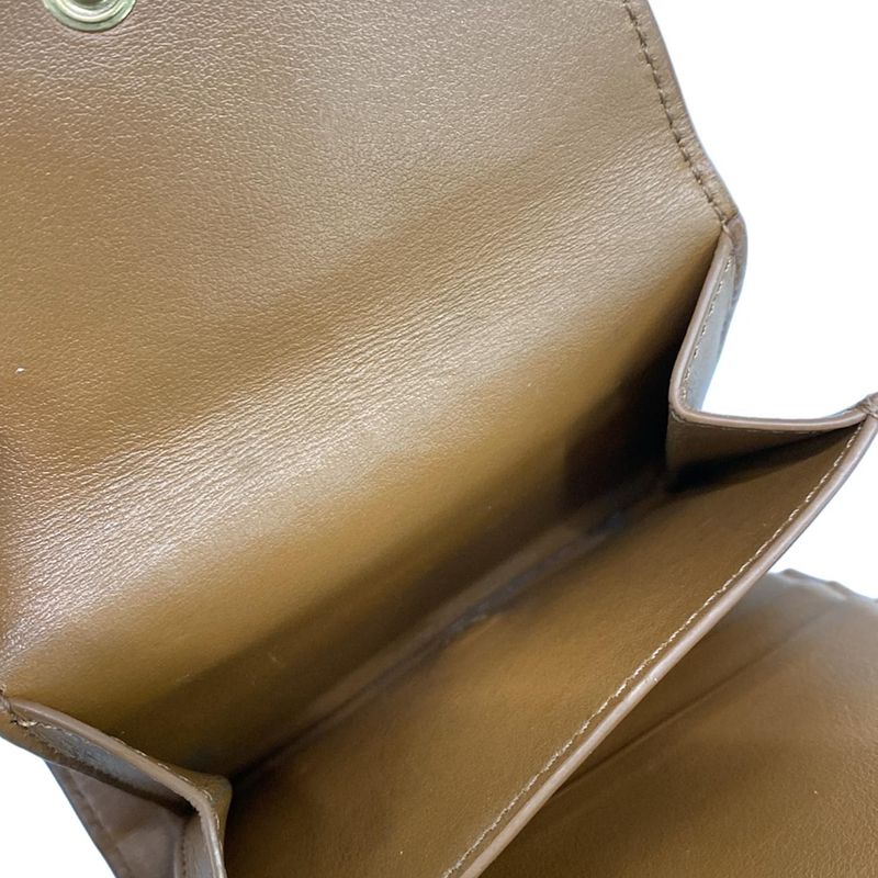 Celine Triomphe Canvas Black and Dark Brown and Brown Leather