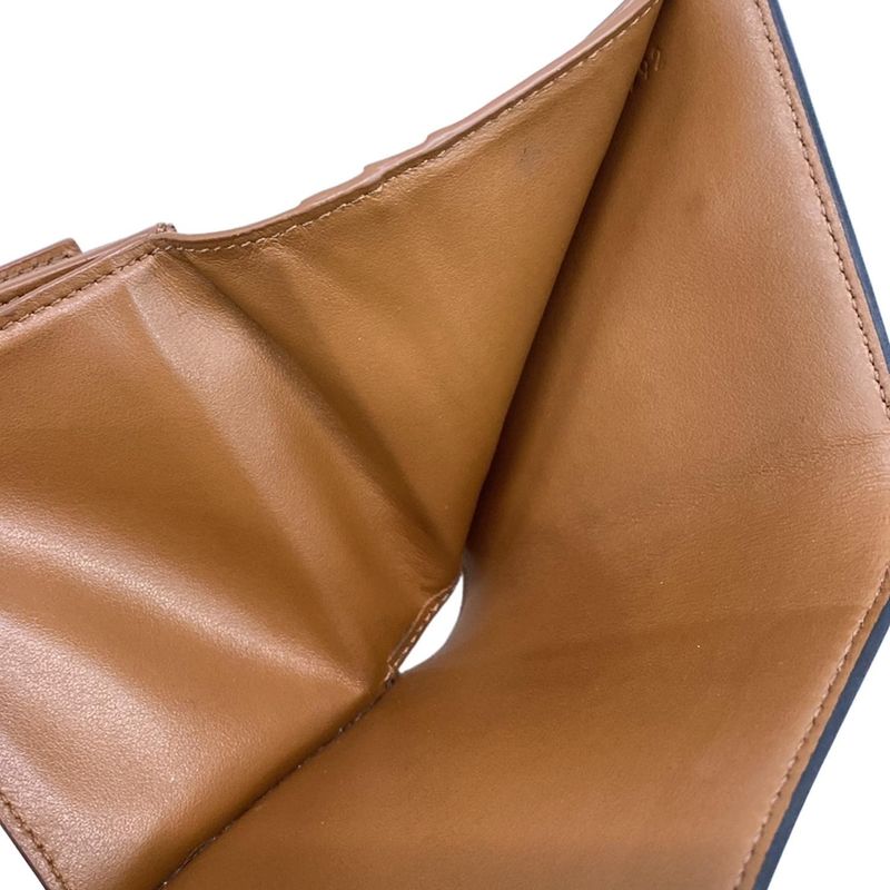 Celine Triomphe Canvas Black and Dark Brown and Brown Leather