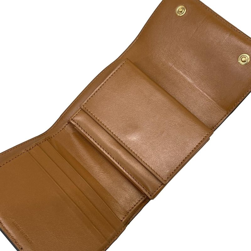 Celine Triomphe Canvas Black and Dark Brown and Brown Leather