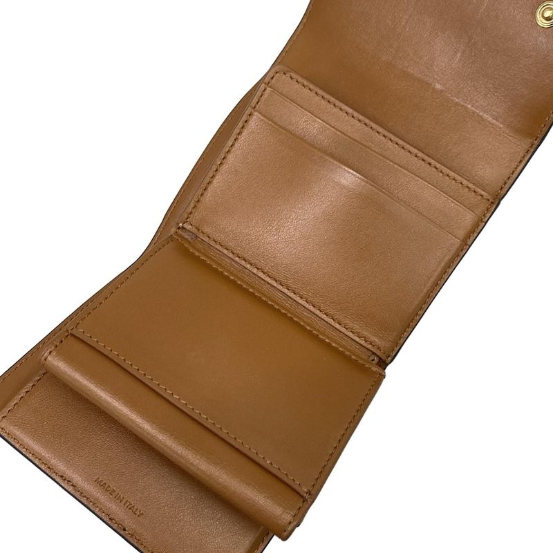 Celine Triomphe Canvas Black and Dark Brown and Brown Leather