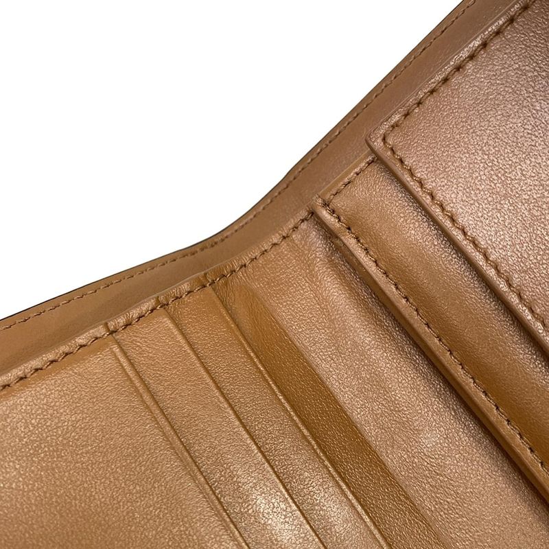 Celine Triomphe Canvas Black and Dark Brown and Brown Leather