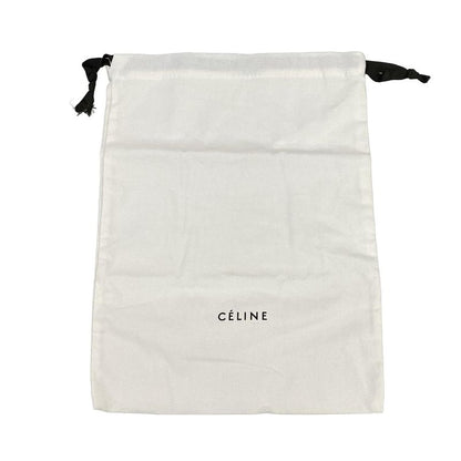 Celine Long Wallet - Light Gray Quilted Round Zipper Leather