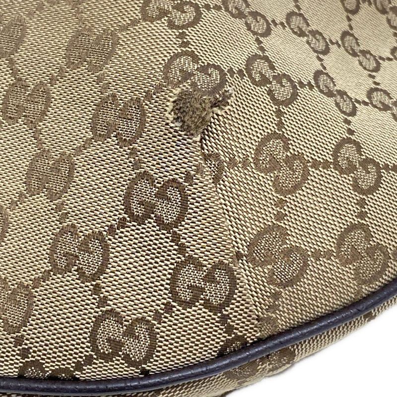 Gucci Shoulder Bag GG Patternsherry (Web) 181092 Beige and Dark Brown Leather