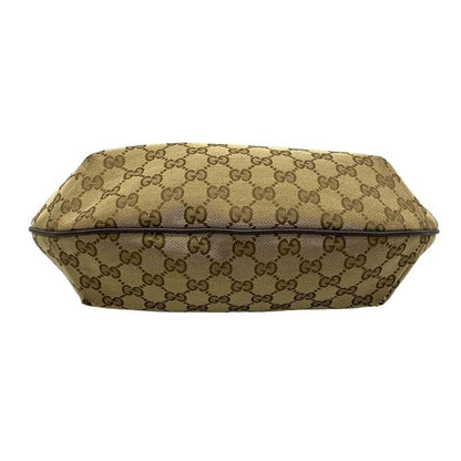 Gucci Shoulder Bag GG Patternsherry (Web) 181092 Beige and Dark Brown Leather