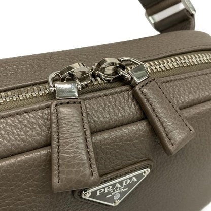 Prada One Shoulder Bag - Gray Beige Leather