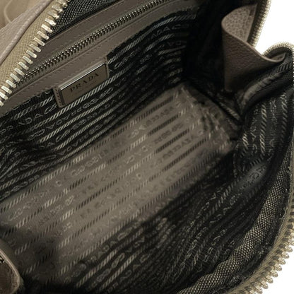 Prada One Shoulder Bag - Gray Beige Leather
