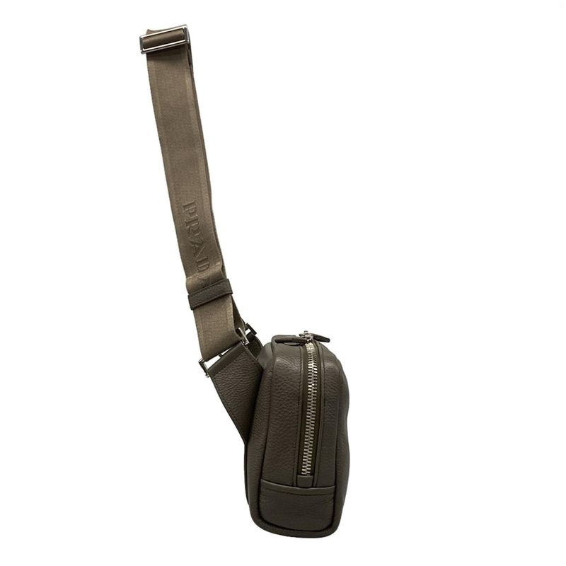 Prada One Shoulder Bag - Gray Beige Leather