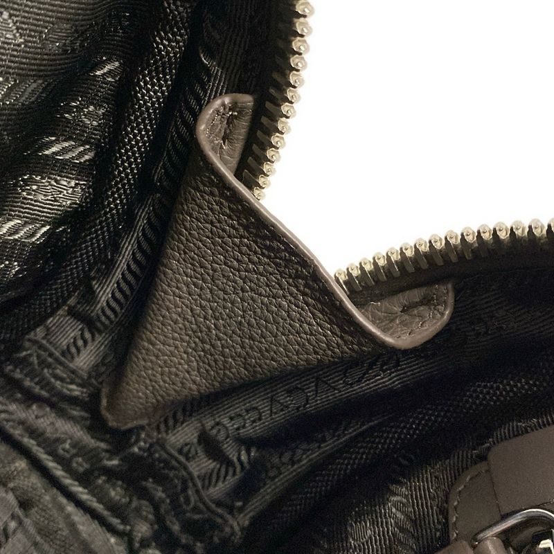 Prada One Shoulder Bag - Gray Beige Leather