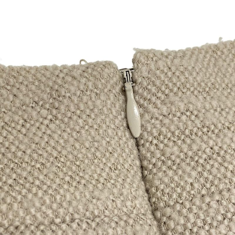 Chanel Skirt Size 38 M Women - P13946 Beige Tweed Ruffle