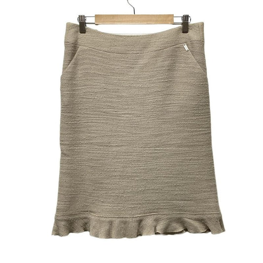 Chanel Skirt Size 38 M Women - P13946 Beige Tweed Ruffle