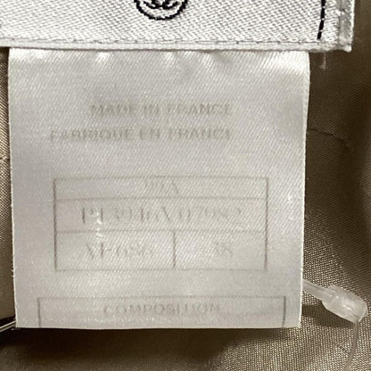 Chanel Skirt Size 38 M Women - P13946 Beige Tweed Ruffle