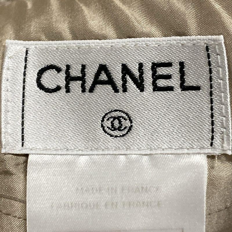 Chanel Skirt Size 38 M Women - P13946 Beige Tweed Ruffle