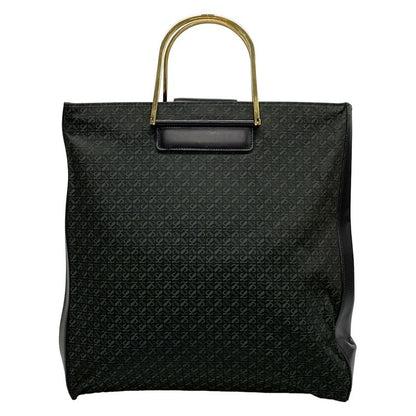 Loewe Handbag - Black and Dark Green Metal Handle Leather