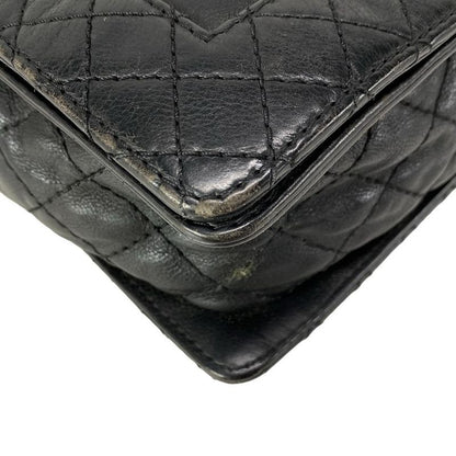 Chanel Shoulder Bag Boy Chanel Black Chain Shoulder Vintage Silver Hardware