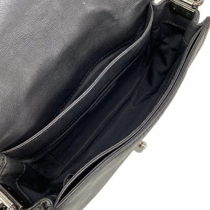Chanel Shoulder Bag Boy Chanel Black Chain Shoulder Vintage Silver Hardware