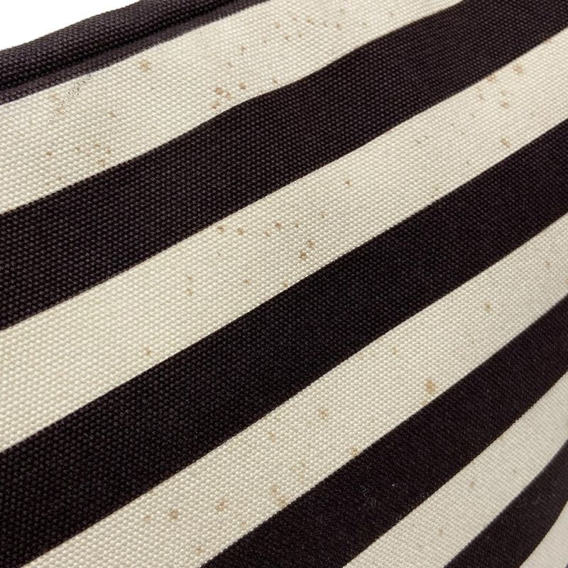 Prada Tote Bag Canapa B2642b Beige and Dark Brown Stripes