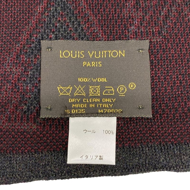 Louis Vuitton Scarf Excellent Condition Echarpe - Triple V M70032 Dark Gray X