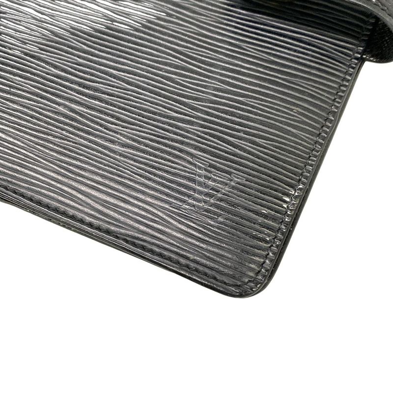 Louis Vuitton Notebook Epi Agenda MM R20042 Noir Black Leather