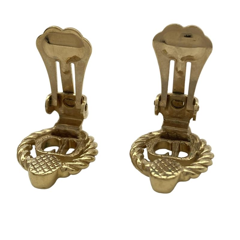 Dior Christian Dior Earring Excellent Condition Gold CD Logo