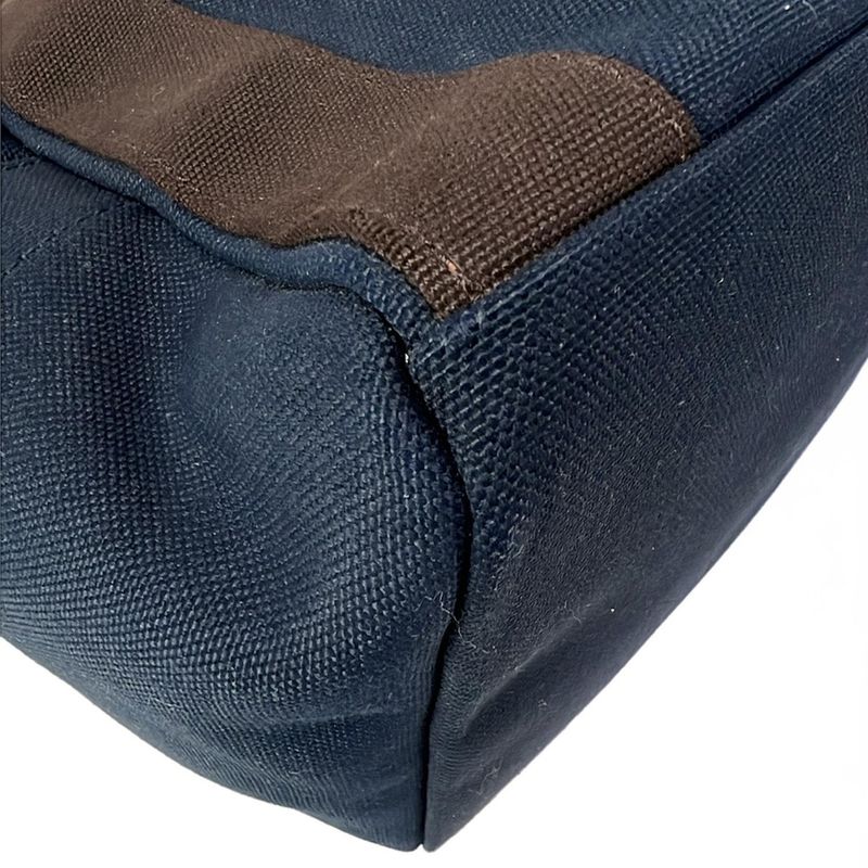 Hermes Backpack Sac Depansage Groom Backpack Navy and Dark Brown Silver