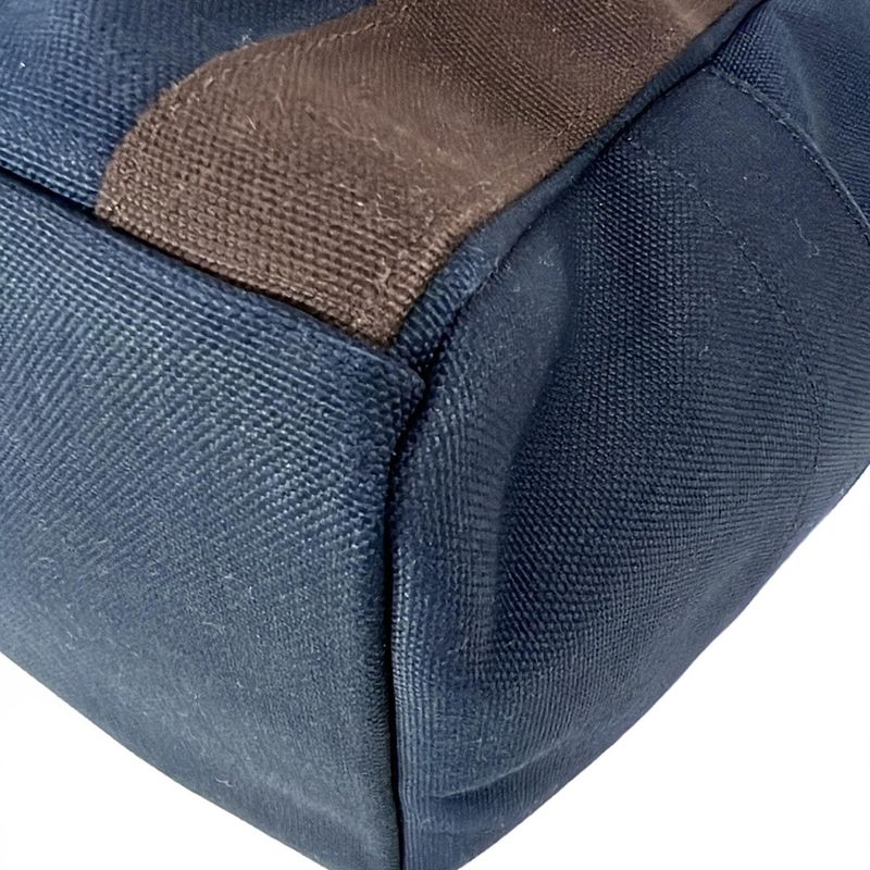 Hermes Backpack Sac Depansage Groom Backpack Navy and Dark Brown Silver