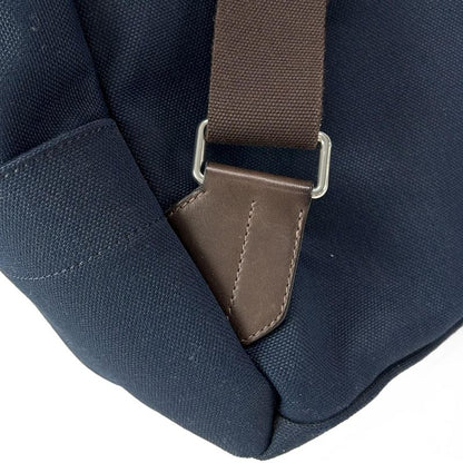 Hermes Backpack Sac Depansage Groom Backpack Navy and Dark Brown Silver