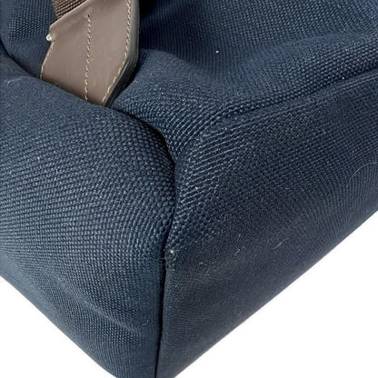 Hermes Backpack Sac Depansage Groom Backpack Navy and Dark Brown Silver