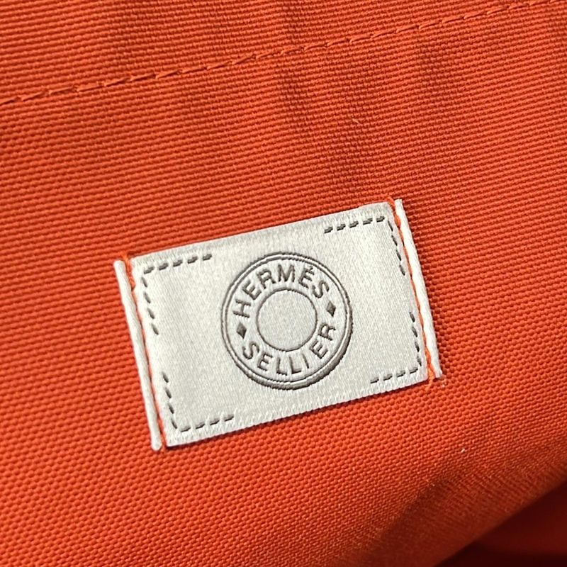 Hermes Backpack Sac Depansage Groom Backpack Navy and Dark Brown Silver