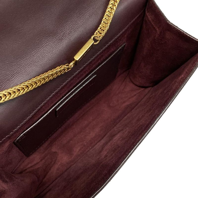 Saint Laurent Paris Shoulder Bag Betty 314516 Bordeaux Chain Shoulder Leather