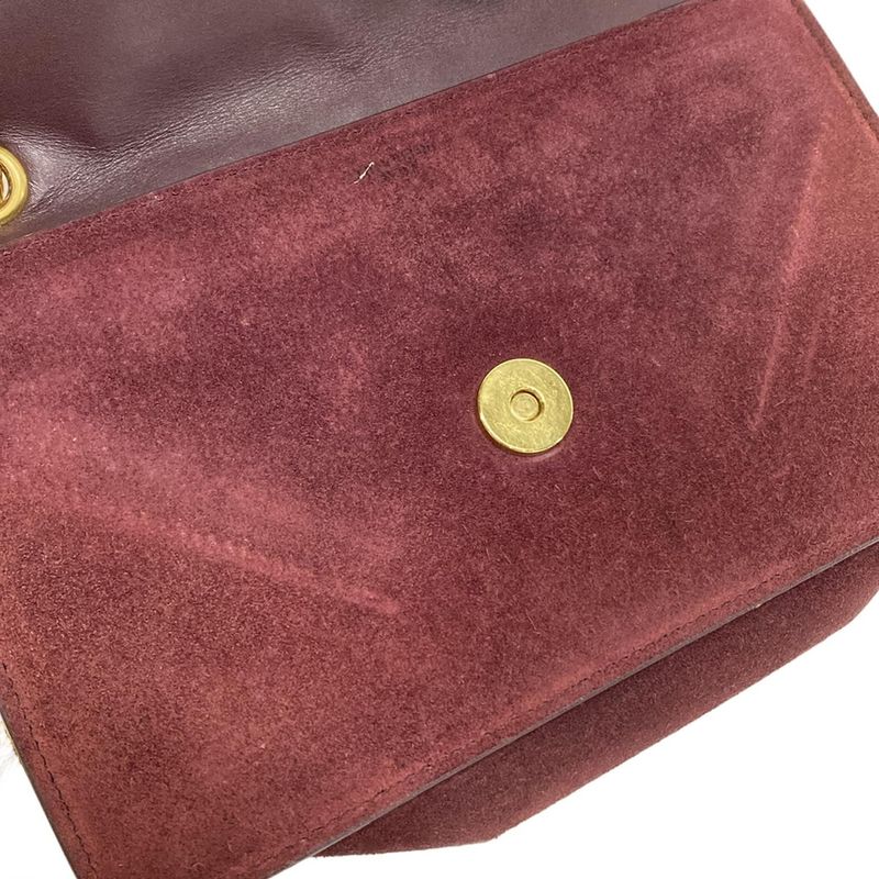 Saint Laurent Paris Shoulder Bag Betty 314516 Bordeaux Chain Shoulder Leather